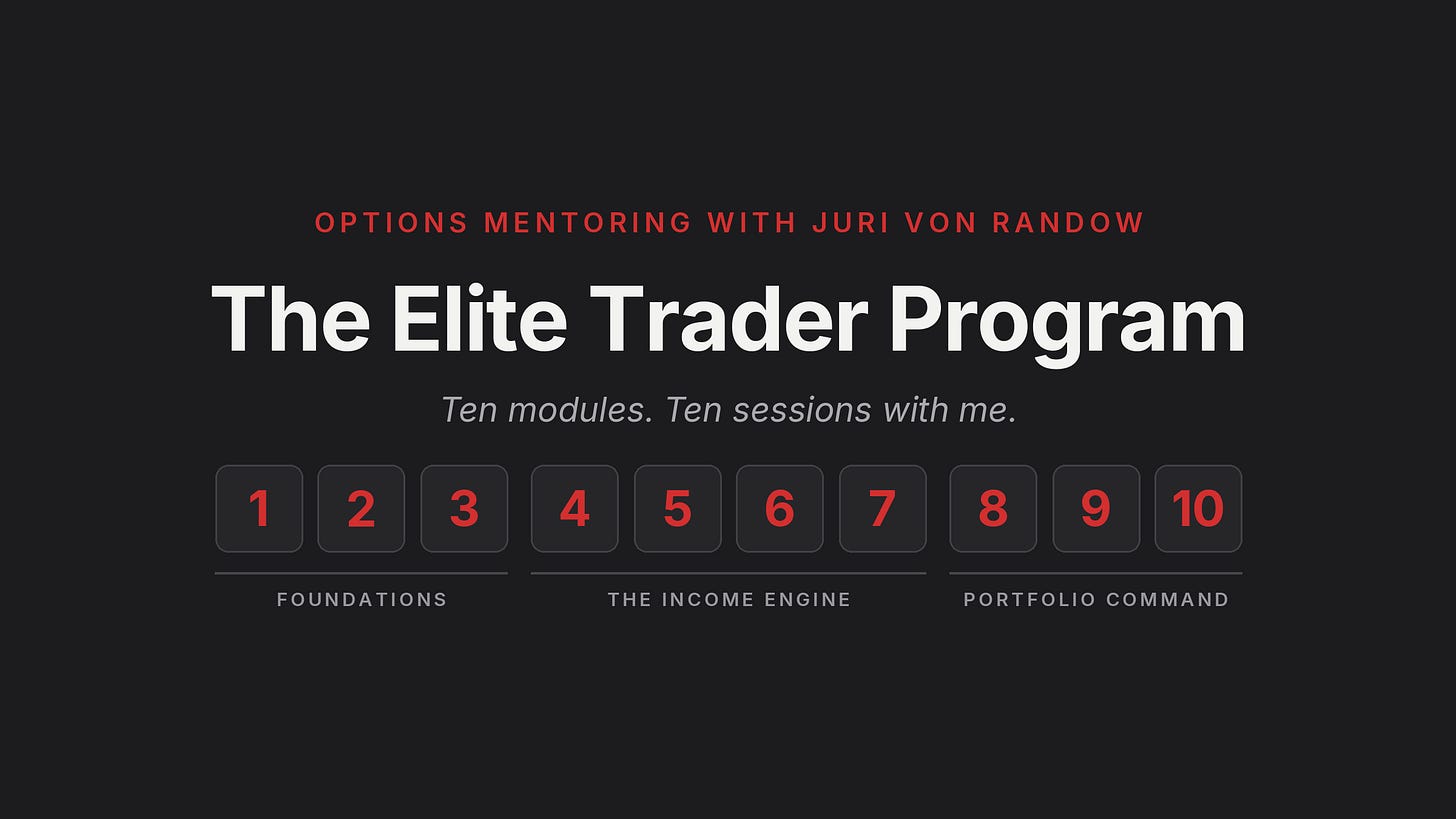 The Elite Trader Program: ten modules, ten sessions with Juri