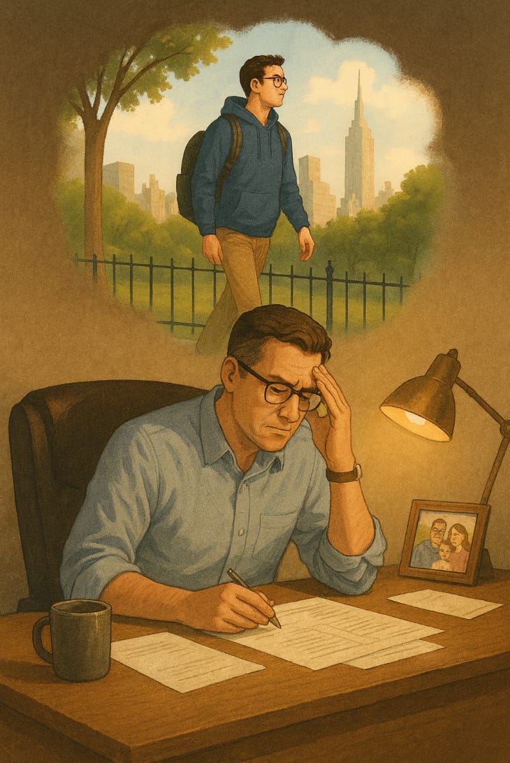 A person sitting at a desk writing on papers

AI-generated content may be incorrect.