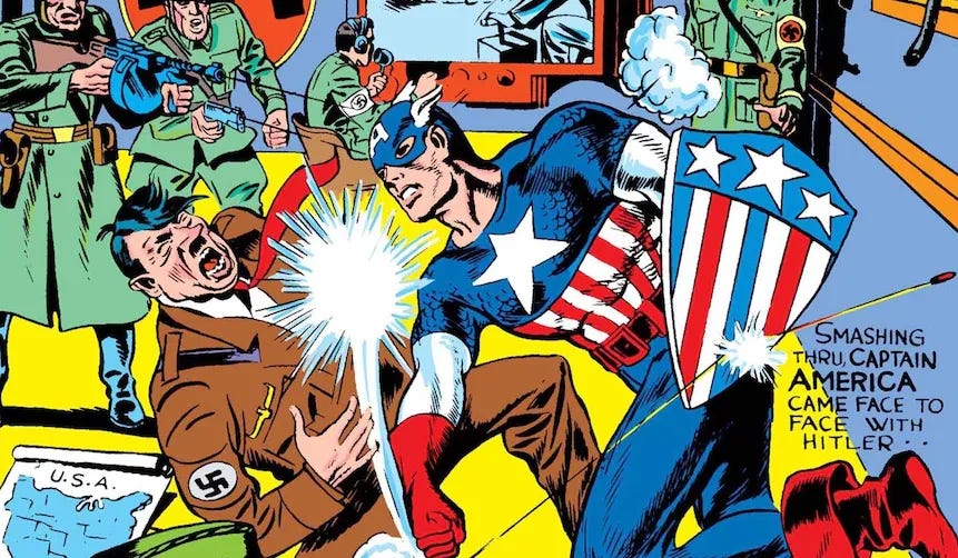Captain America Punching Hitler (A literal Nazi) Captain America Punching Hitler (A literal Nazi)