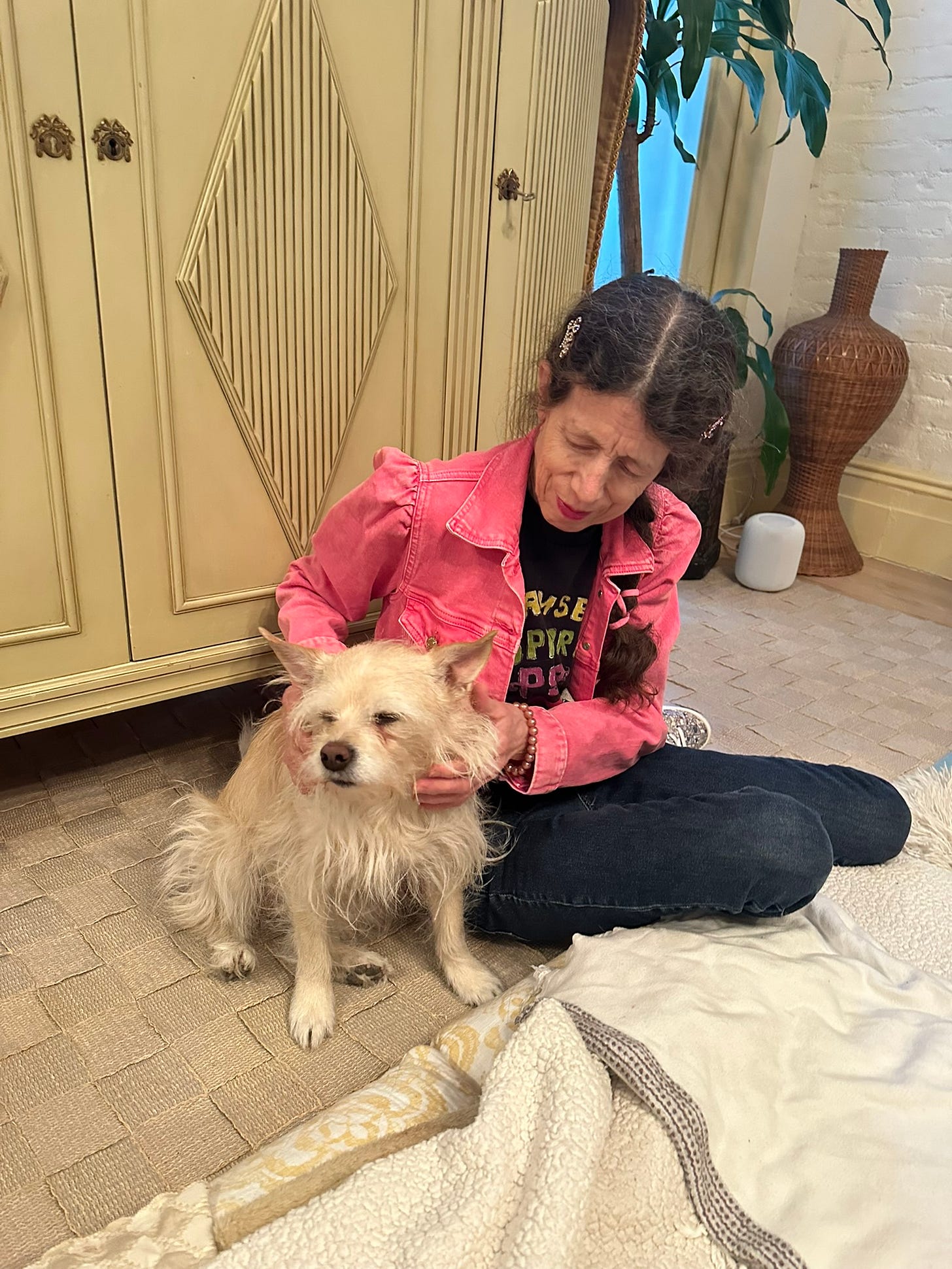 Sarah Hauser doing TTouch with Penny