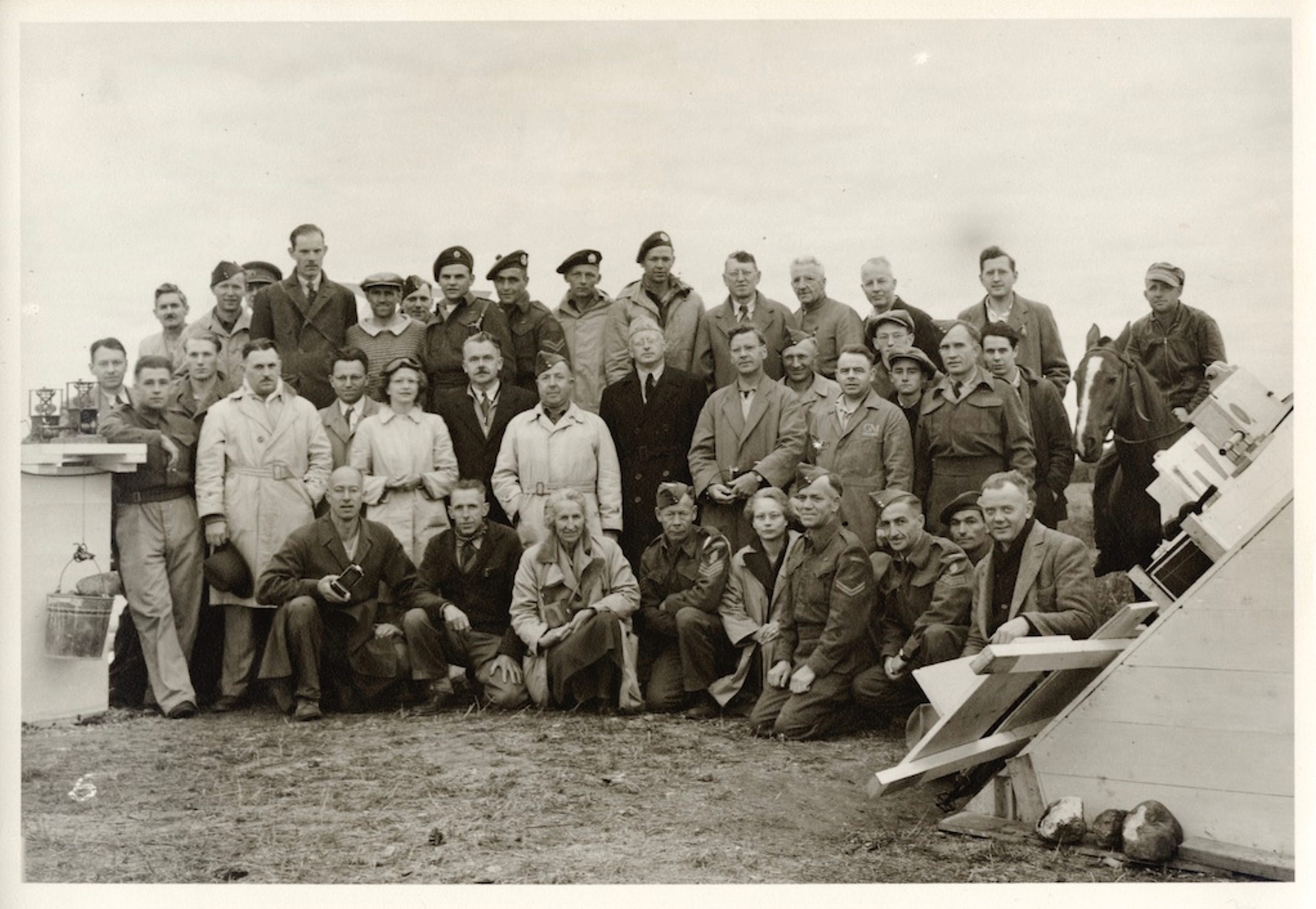 Donald Menzel and company. July 9th, 1945, Bredenbury, Canada. Solar Eclipse Expedition. Donald Menzel and company. July 9th, 1945, Bredenbury, Canada. Solar Eclipse Expedition.