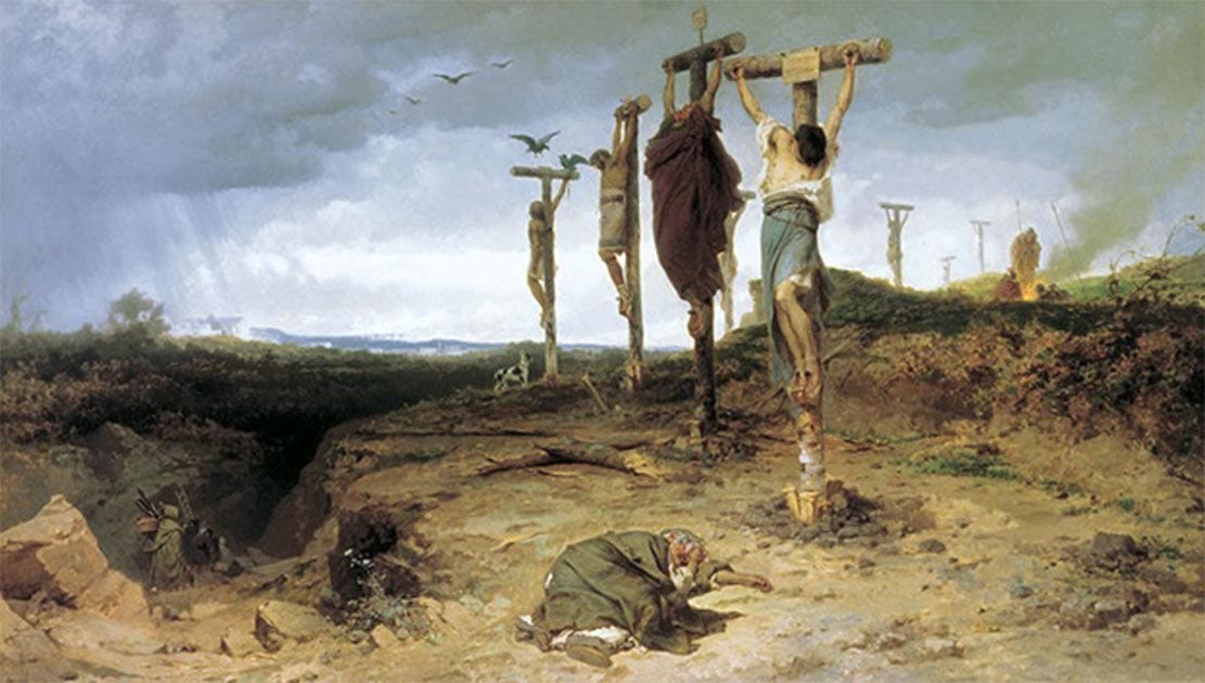 Place of execution in ancient Rome by Fedor Andreevich Bronnikov (1878) Tretyakov Gallery (Public Domain) Place of execution in ancient Rome by Fedor Andreevich Bronnikov (1878) Tretyakov Gallery (Public Domain)