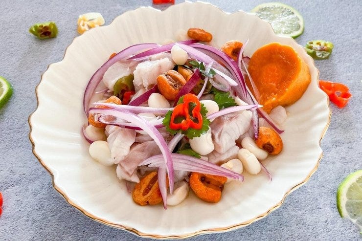 Ceviche de lubina