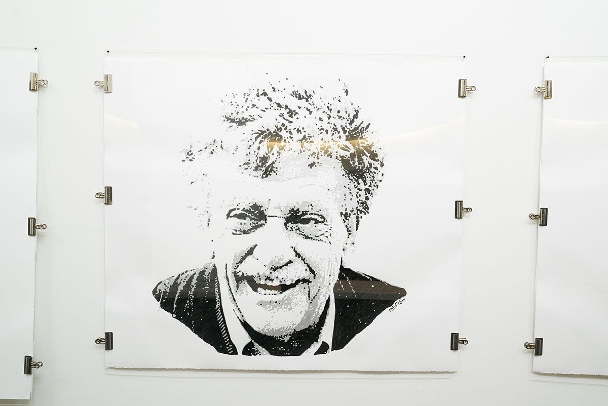 Ink drawing of novelist Kurt Vonnegut Ink drawing of novelist Kurt Vonnegut