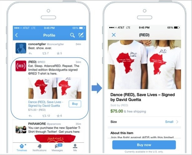 Twitter "Buy" Button, via Buzzfeed. 