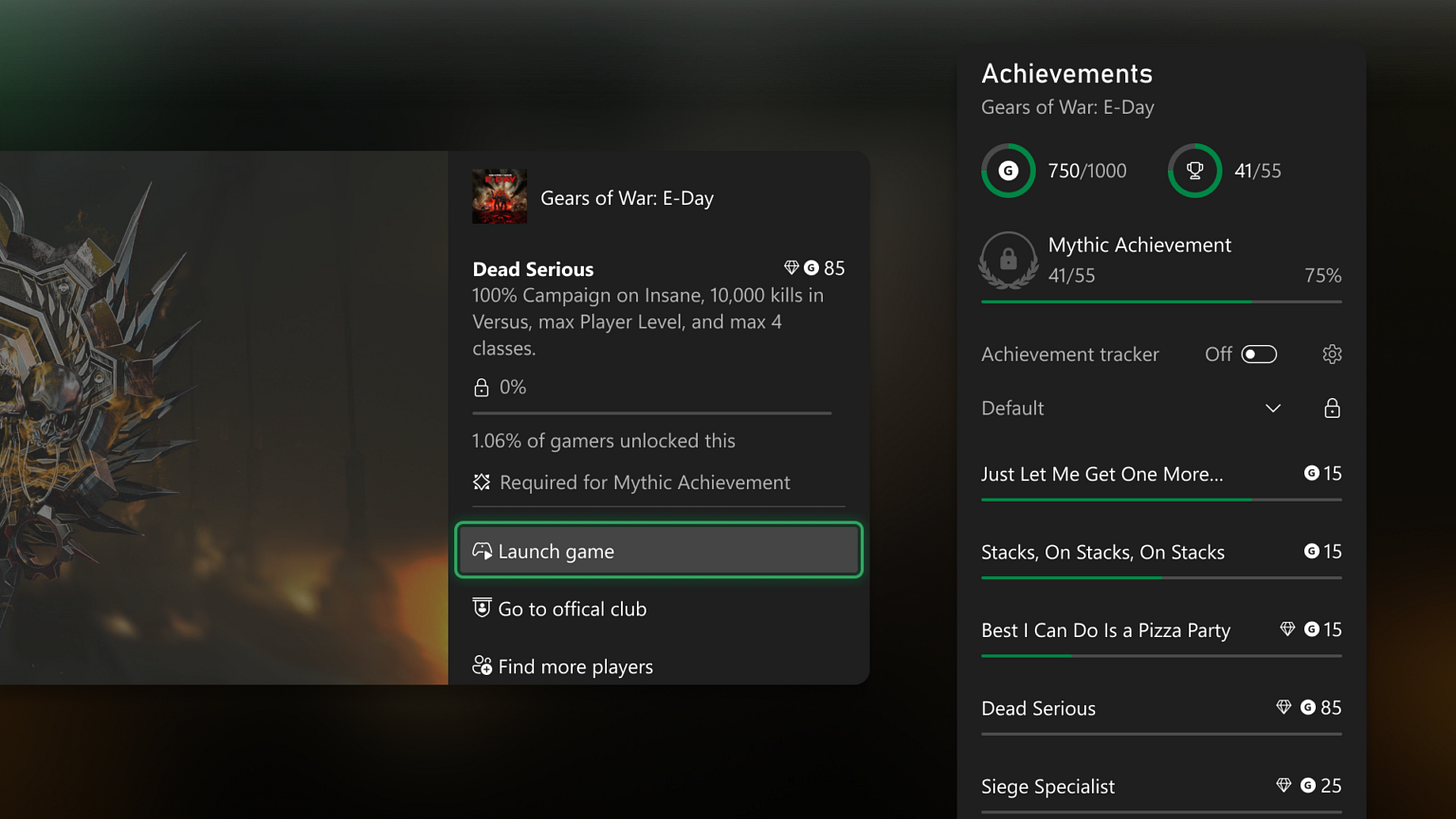 Gears of War: E-Day Mythic Achievement Gears of War: E-Day Mythic Achievement