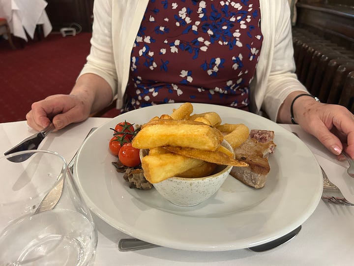 two photos on the left the main ate by Roland and on the right that eaten by Annette. 