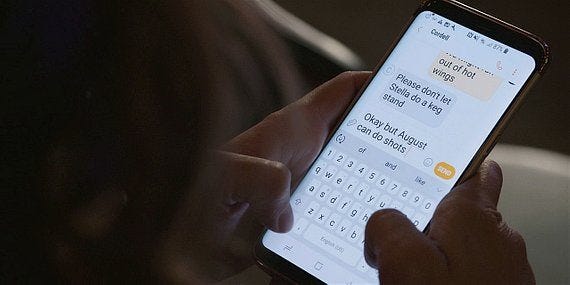 Walker Cordell texting nasty with Geri. Walker Cordell texting nasty with Geri.