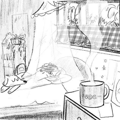 sketches demonstrating 3 different approaches for the editorial illustration