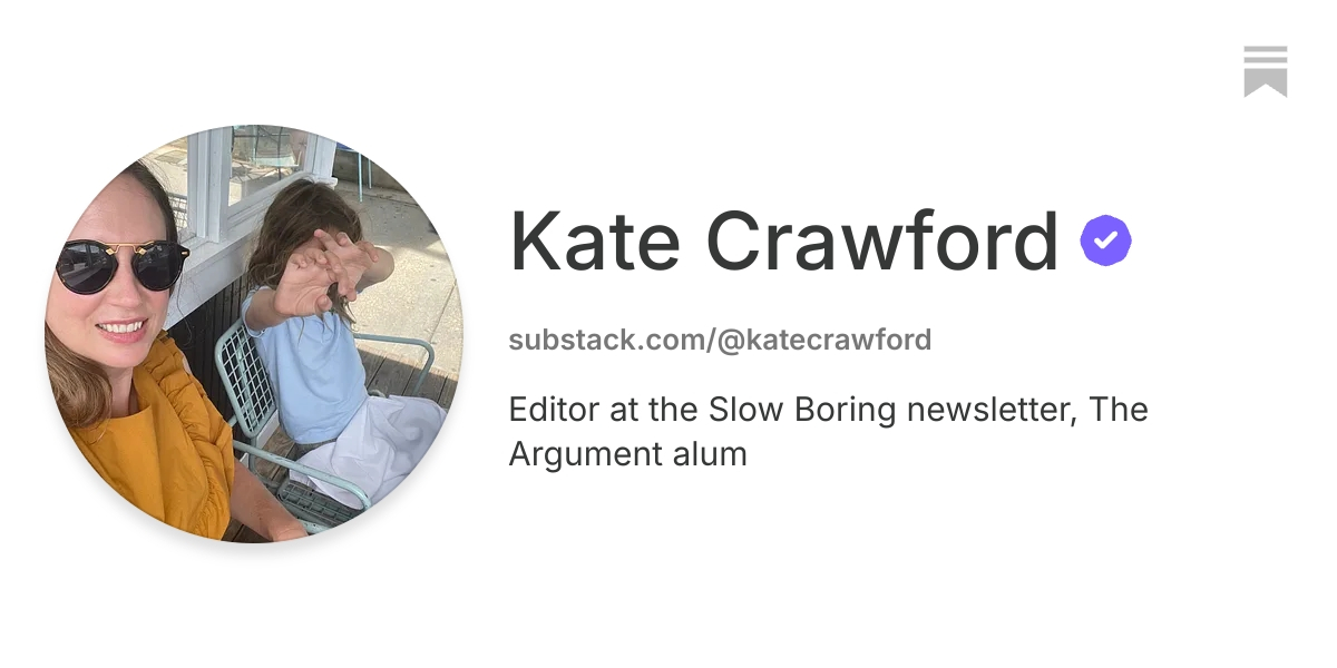 Kate Crawford | Substack