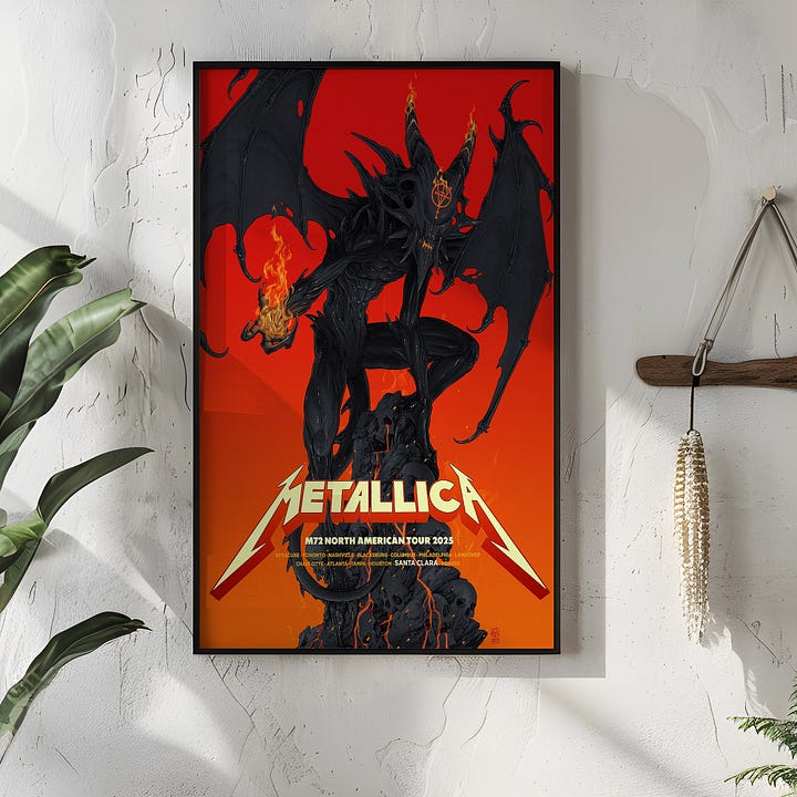 Metallica Concert Tour M72 World Tour June 20 2025 Santa Clara Levi’s Stadium – Santa Clara No‑Repeat Weekend Limp Bizkit & Ice Nine Kills Setlist Canvas Poster by Vance Kelly