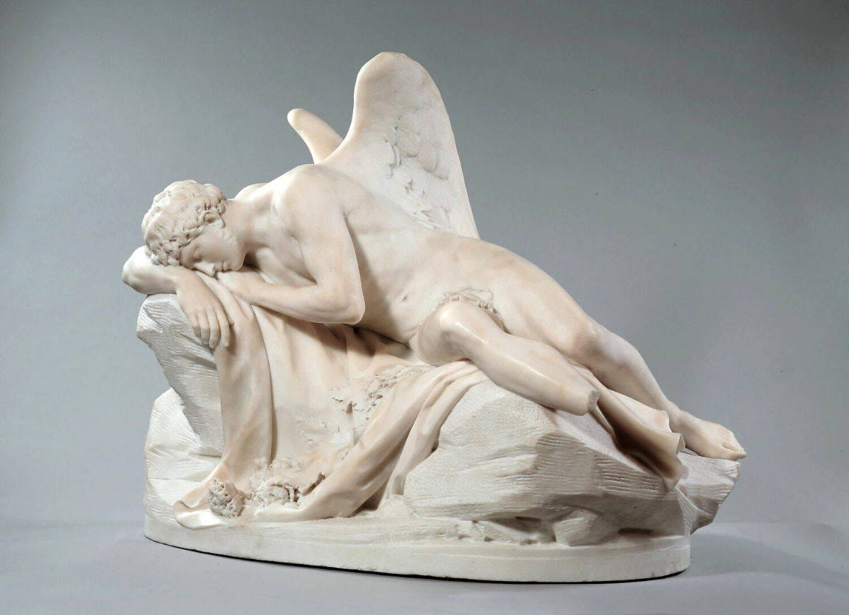 houdon god morpheus louvre statue painting