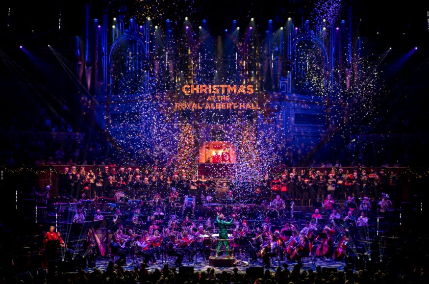 Albert hall london december christmas