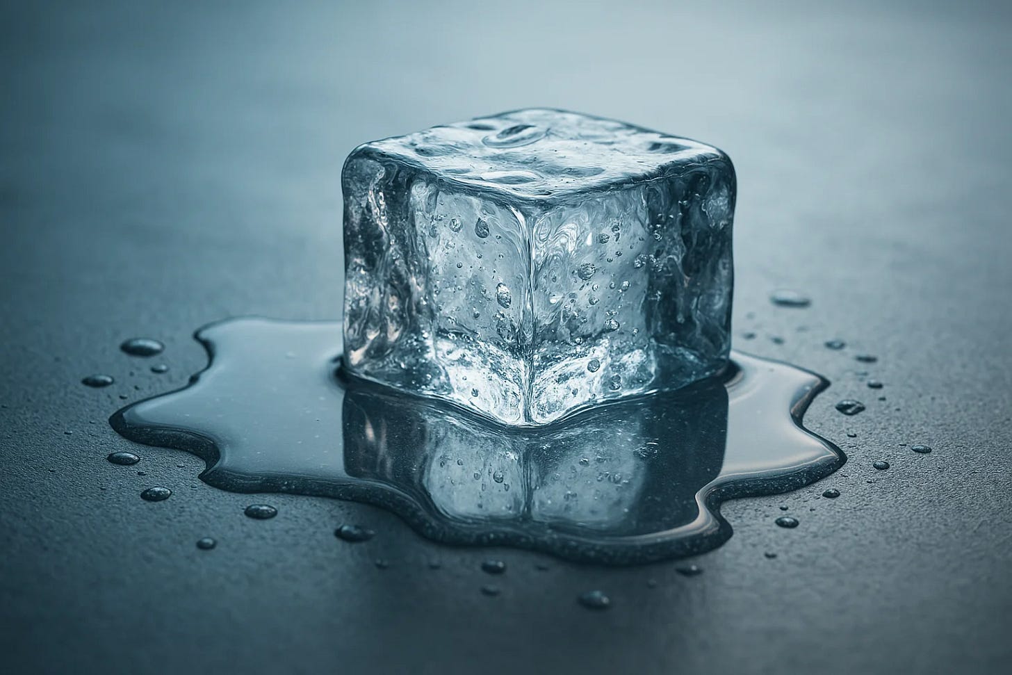 A meting ice cube A meting ice cube