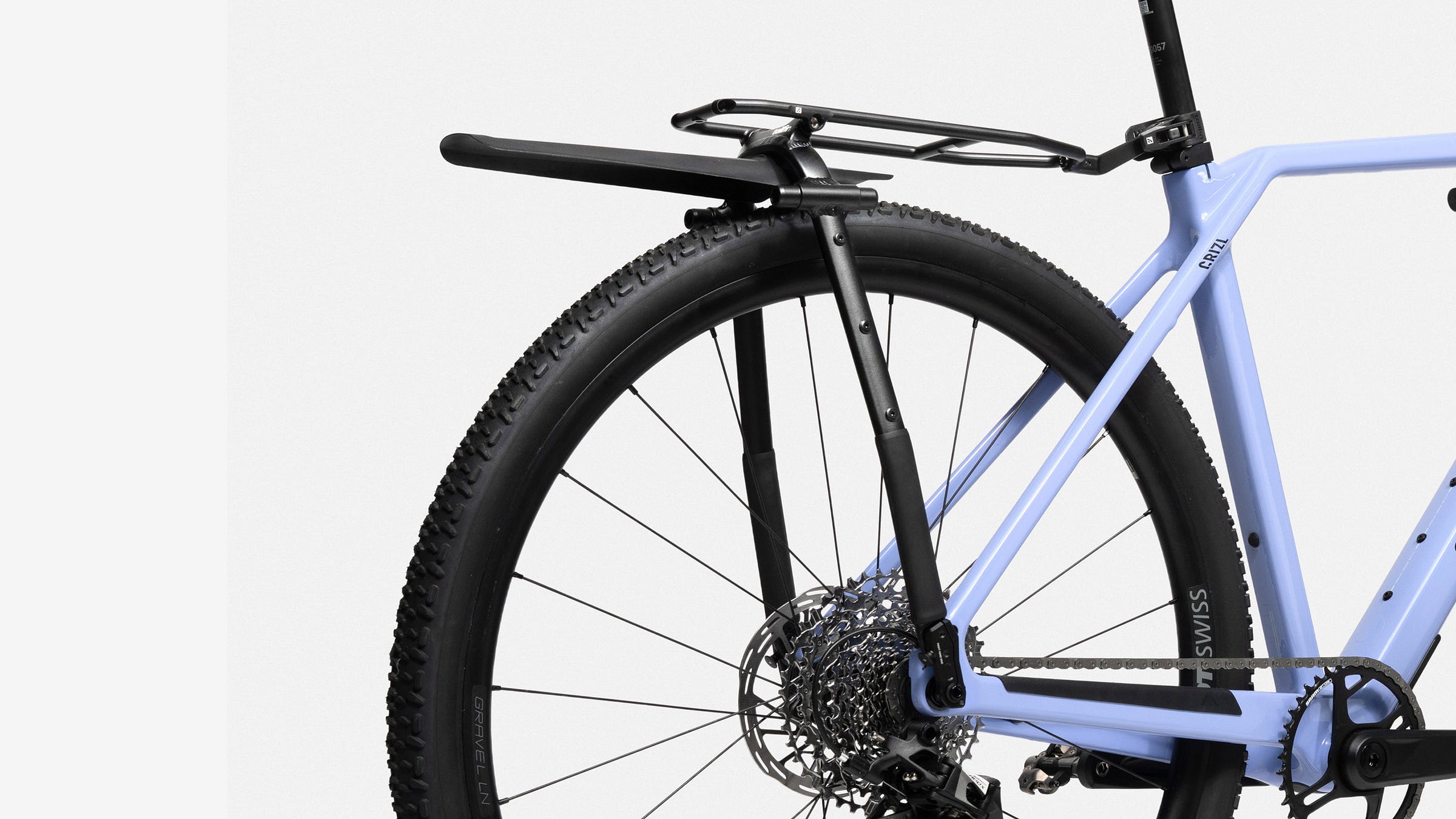 Tailfin Journey rear rack on Canyon gravel bike