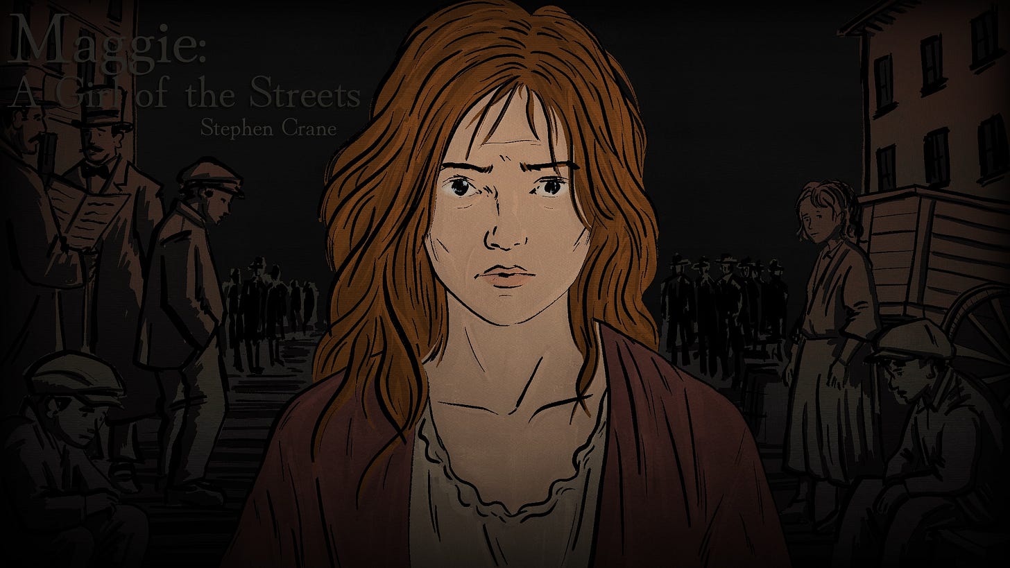 “Get Lit” Livestream, 4:30 pm ET: On Stephen Crane's "Maggie: A Girl of the Streets."