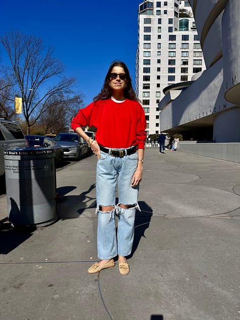 Leandra Medine wearing the Jamie Haller Camp Loafer