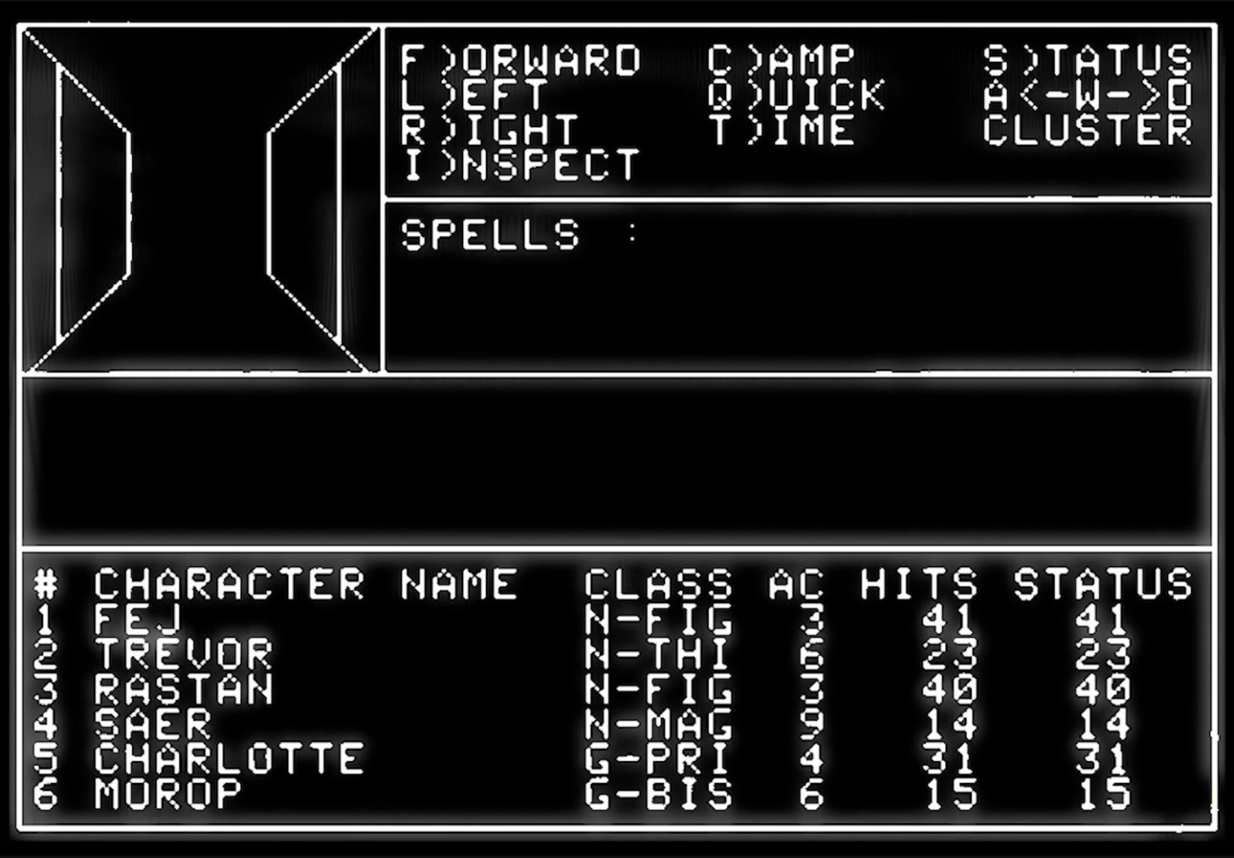 Wizardry Screen Layout I’ve Been Playing Wizardry for 43 Years. I Made My Own Mapping Tool