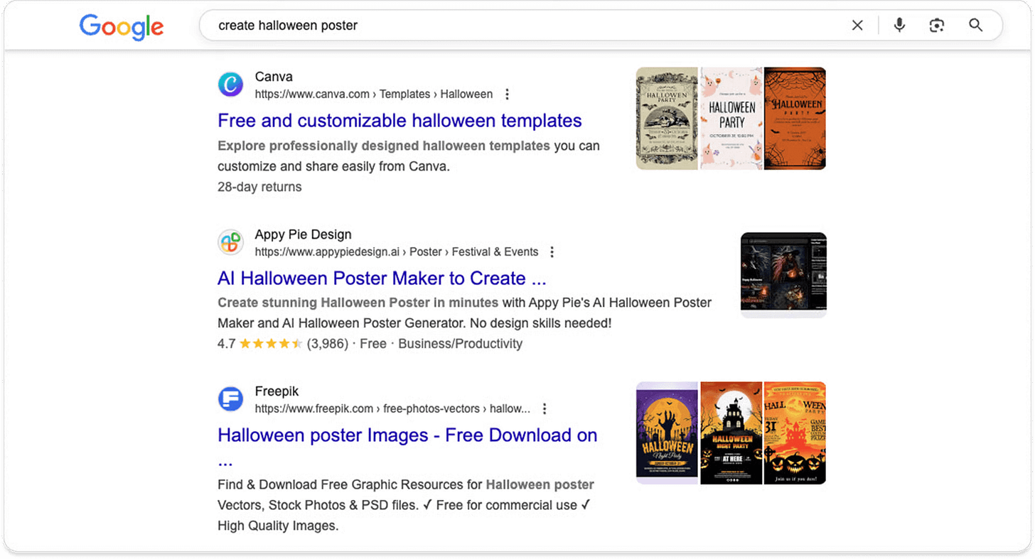 Google Search for Canva
