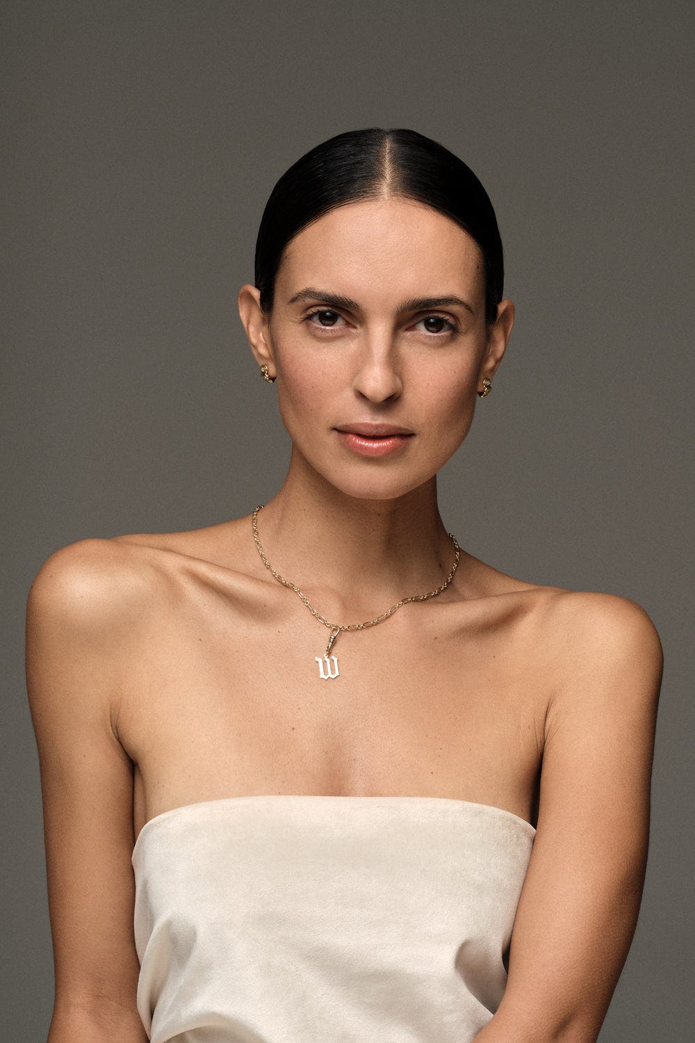 Gothic Letter Attachment | 9K White Gold| Natasha Schweitzer