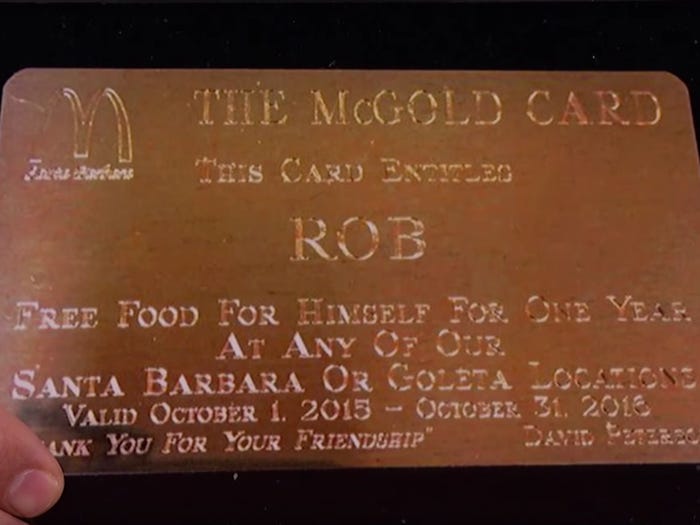 Rob Lowe's Gold Card Rob Lowe's Gold Card