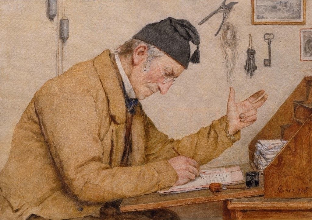 Writer at the Desk - 18-inches-wide-by-12-inches-tall Writer at the Desk - 18-inches-wide-by-12-inches-tall