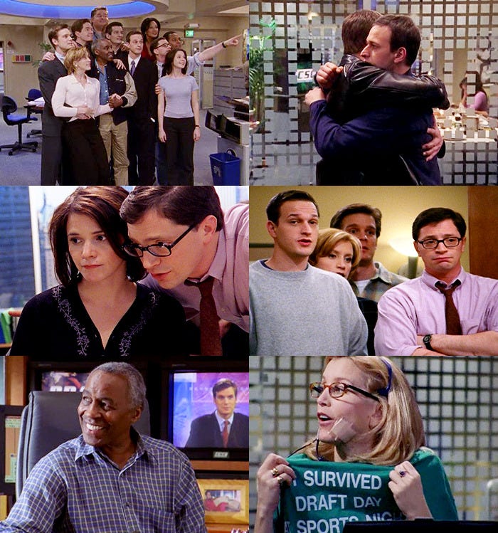 lizznotliz:
“Top 5 Shows I Wish More People Watched | 03. | Sports Night
“ It was an Aaron Sorkin show that lasted two seasons before being prematurely cancelled [and the first “grown-up” show I watched as an 11-year-old when my parents let me stay...