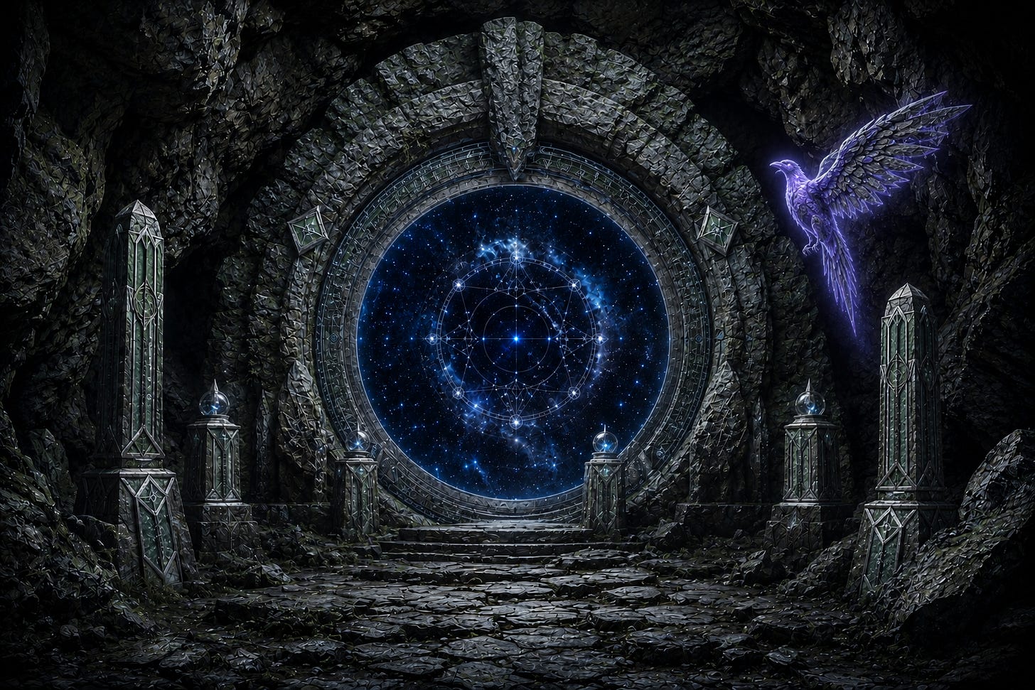 Image of a cosmic gate in Angelika's cave.