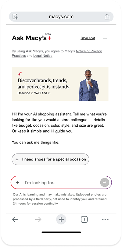 Google Macys Chat Google Macys Chat
