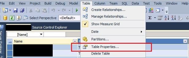 SSAS Tabular model change query SSAS Tabular model change query
