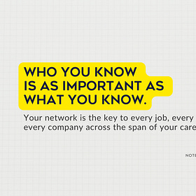 On Launching Your Career: Building Your Network