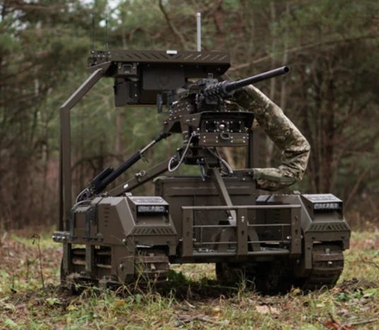 Remote Controlled Machine Gun Robots Capture Russian Soldiers - by Barry Gander