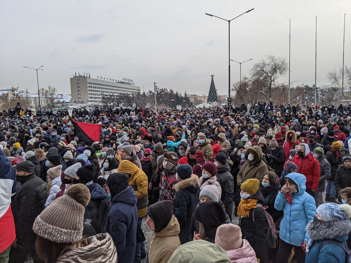 Три-два-раз, Путин — пид@ас! Репортаж с митинга Навального в Иркутске