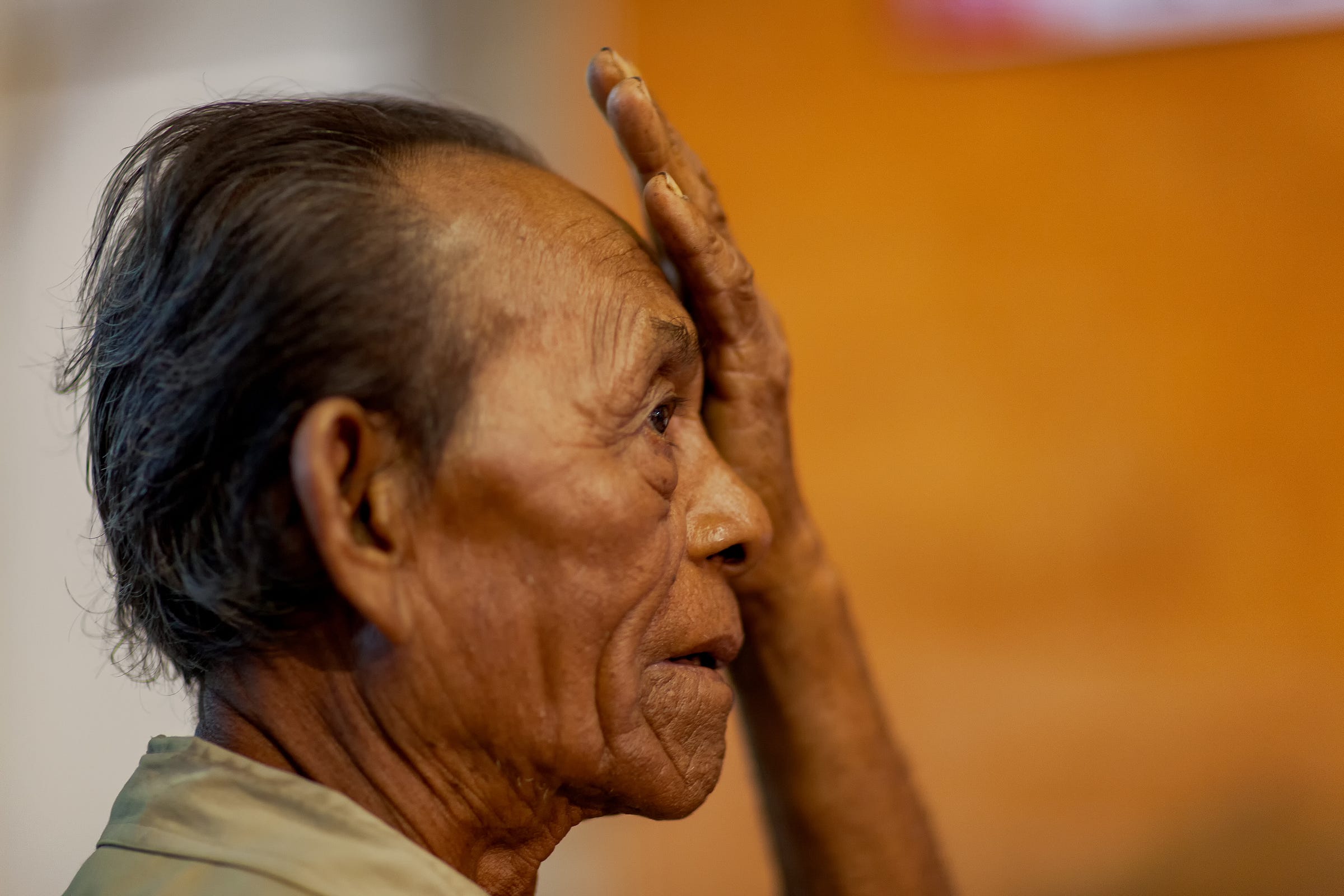 A patient at a JFF mobile eye clinic receiving a screening exam A patient at a JFF mobile eye clinic receiving a screening exam