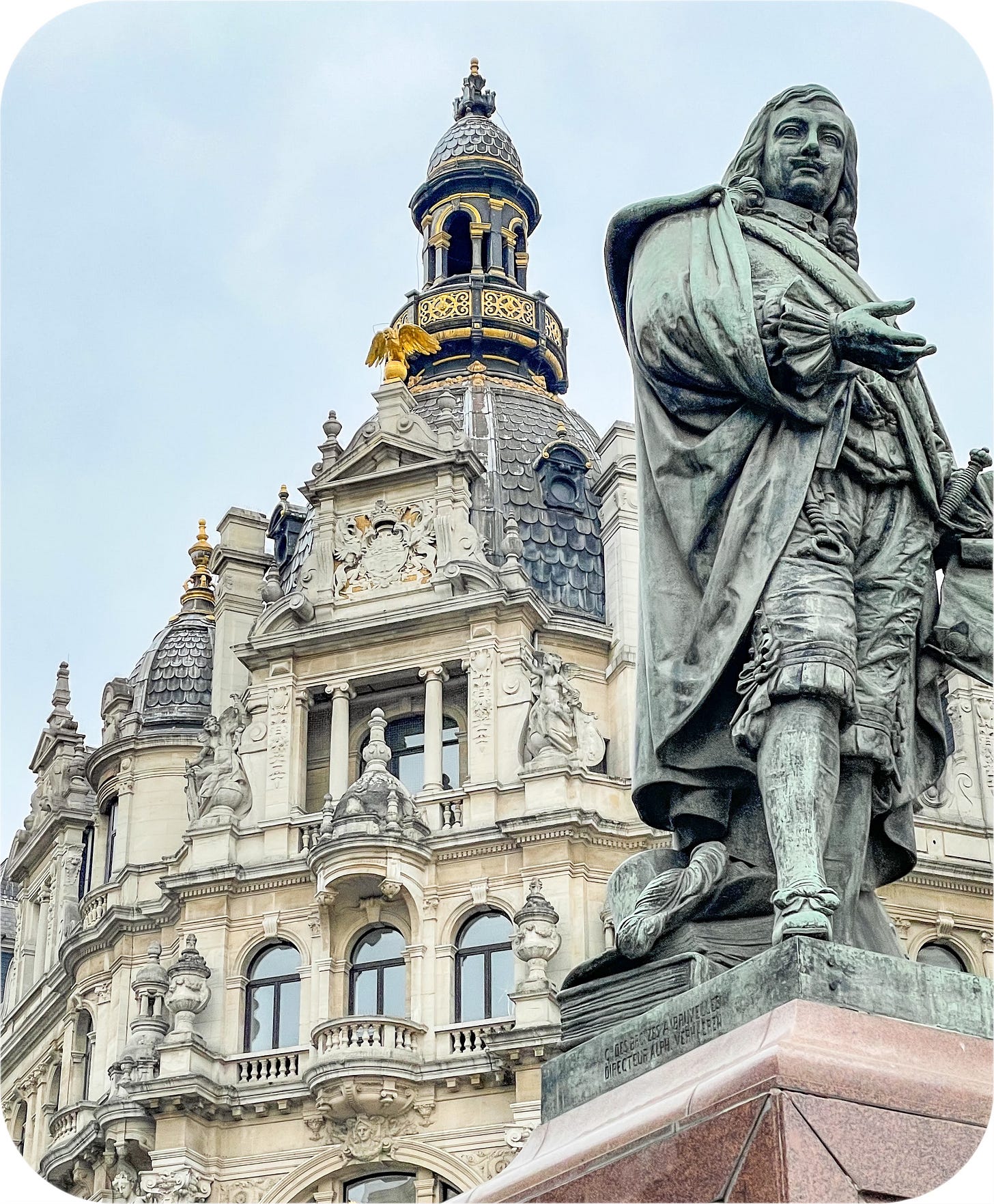 David Teniers statue, Antwerp, Belgium.