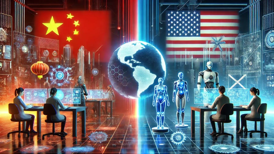 Mỹ v&agrave; Trung Quốc c&oacute; chiến lược ph&aacute;t triển AI kh&aacute;c nhau.&nbsp;