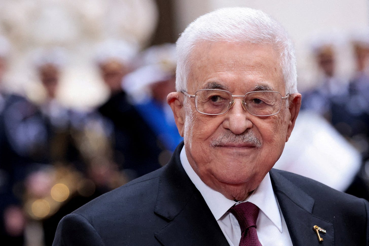 Palestinian Authority President Mahmoud Abbas at Chigi Palace in Rome