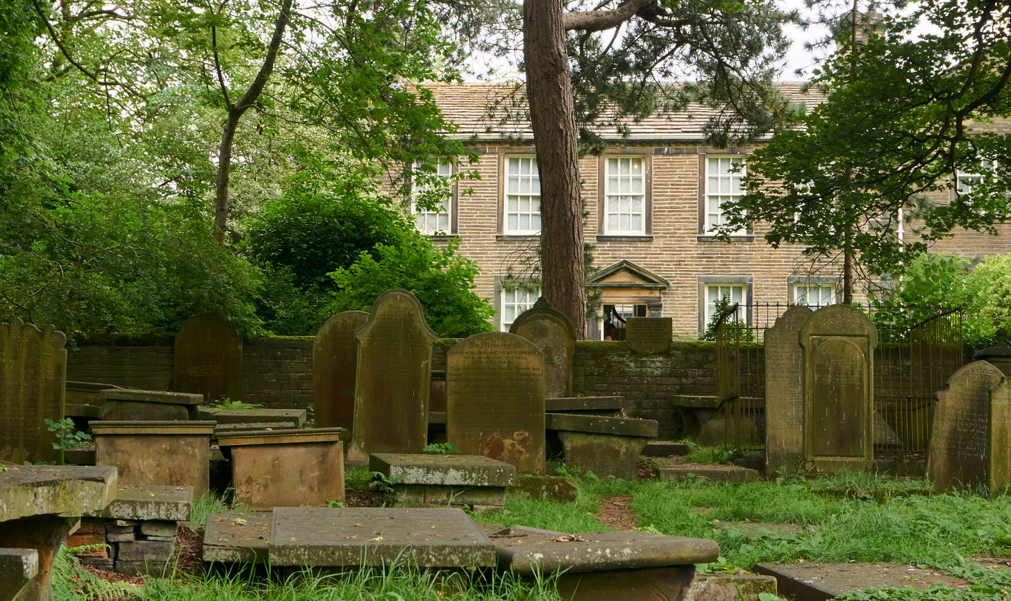 Haworth Parsonage and surrounding graveyard