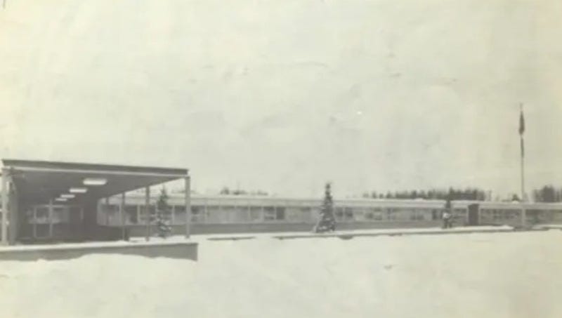 Original Clark Junior High School located in the Mountain View neighborhood of Anchorage, Alaska.