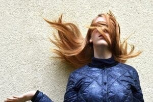 blindfolded woman