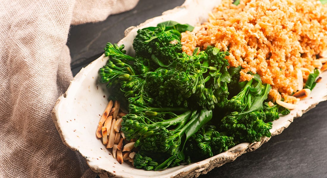 Farro Salad with Broccolini, Walnut, Avocado & Pecorino