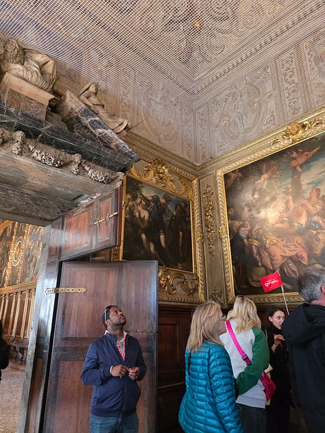 Pictures of paintings and painted ceilings and lots of gold leaf work