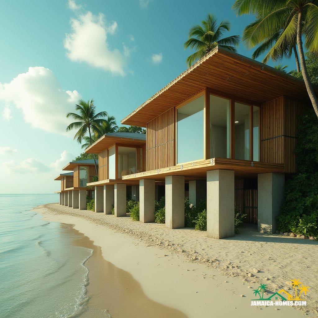 Bamboo home on beech in Jamaica