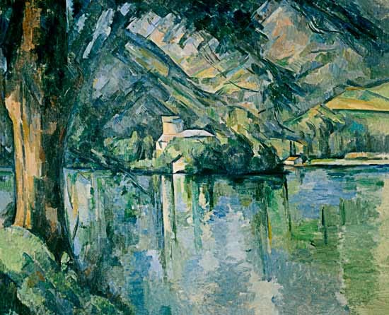 The Lake of Annecy - oil painting of Paul Cezanne as art print or hand  painted oil.