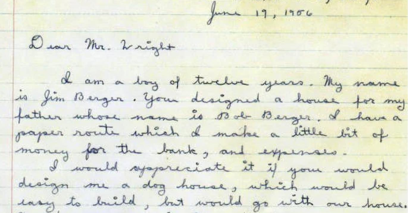 Boy Asked Frank Lloyd Wright to Design Him a Dog House – And He Did