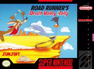 Box art for Road Runner's Death Valley Rally (1993) for the Super Nintendo Entertainment System Box art for Road Runner's Death Valley Rally (1993) for the Super Nintendo Entertainment System