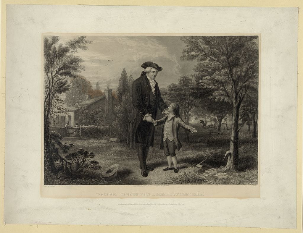 George Washington and the Cherry Tree (U.S. National Park Service)
