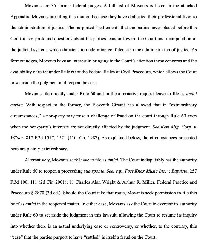 A description of the Movants' case.