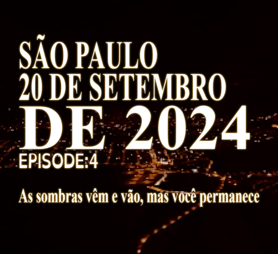 Foto pixelizada de uma cidade pequena vista de um ângulo de 45º em tons de vermelho e laranja. Há um texto por cima, escrito em uma fonte serifada levemente borrada, o texto é uma repetição do titulo do texto.