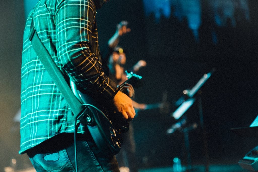 Guitarist on stage